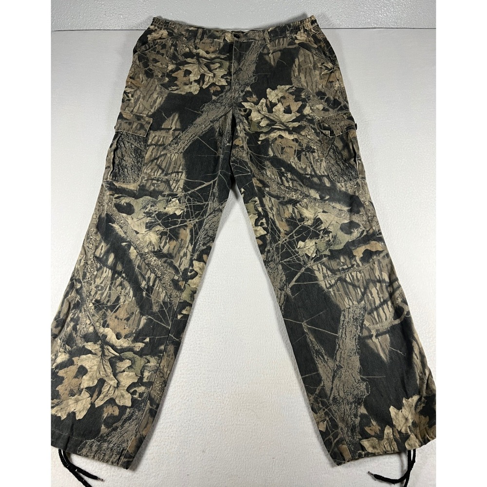 Mossy Oak Cargo Pants Mens XL Brown Camo Excellent Break-Up Hunting Gorpcore